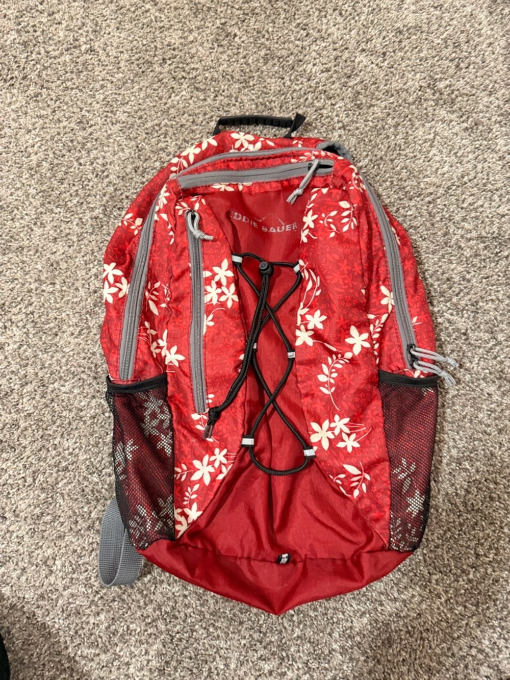 Collapsible Eddie Bauer Red Backpack